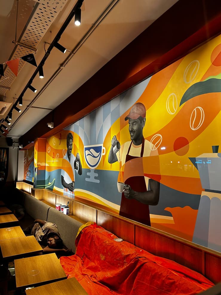 Third Wave Coffee murals, detail 1