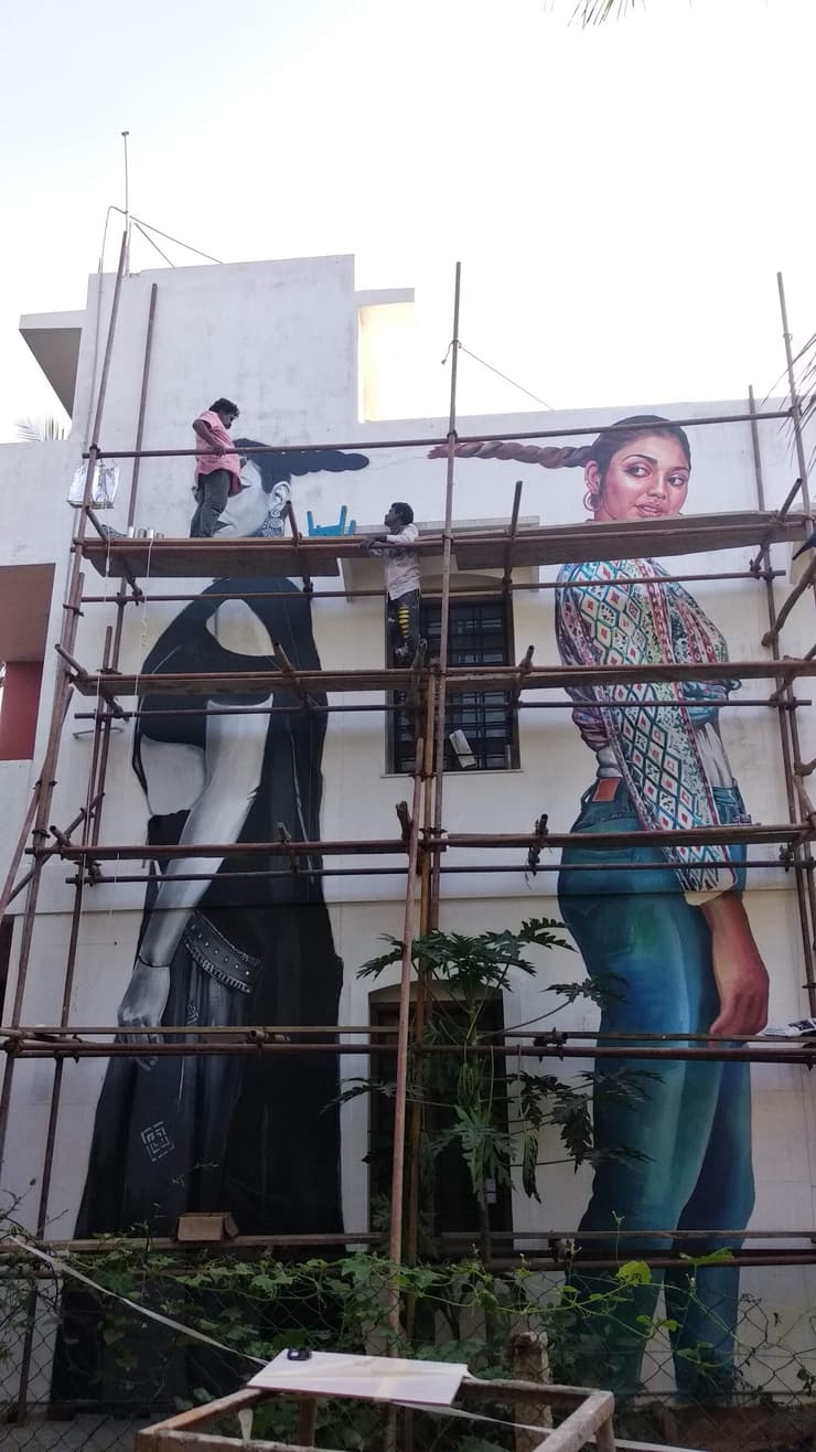Loka House Wall of Fame, Puducherry, detail 2