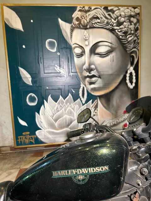 Goddess with lotus, framed panel, Chennai