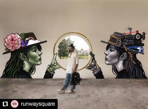 Gucci × Runway Square editorial mural