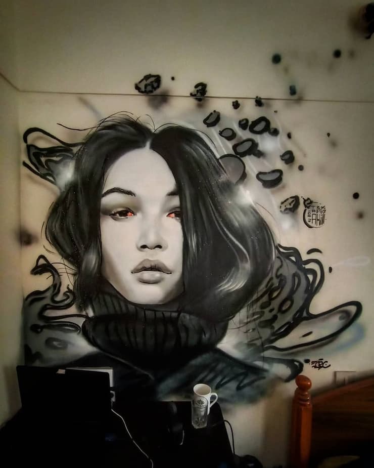 Monochrome woman