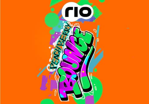 Rio Peach Berry Bounce lettering