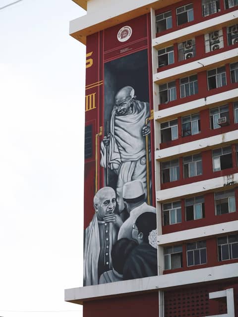 Gandhi mural, Chennai Central, Chennai