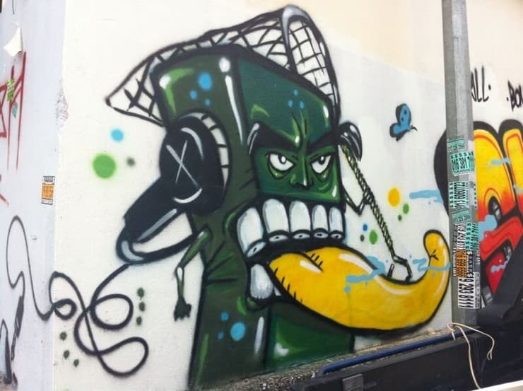 Green character graffiti 2014, Kuala Lumpur