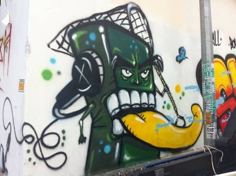 Green character graffiti 2014, Kuala Lumpur