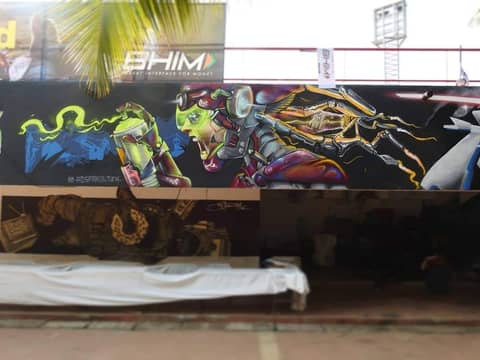 BHIM graffiti wall