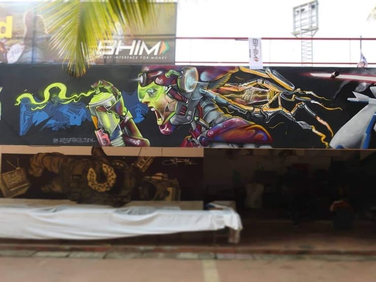 BHIM graffiti wall