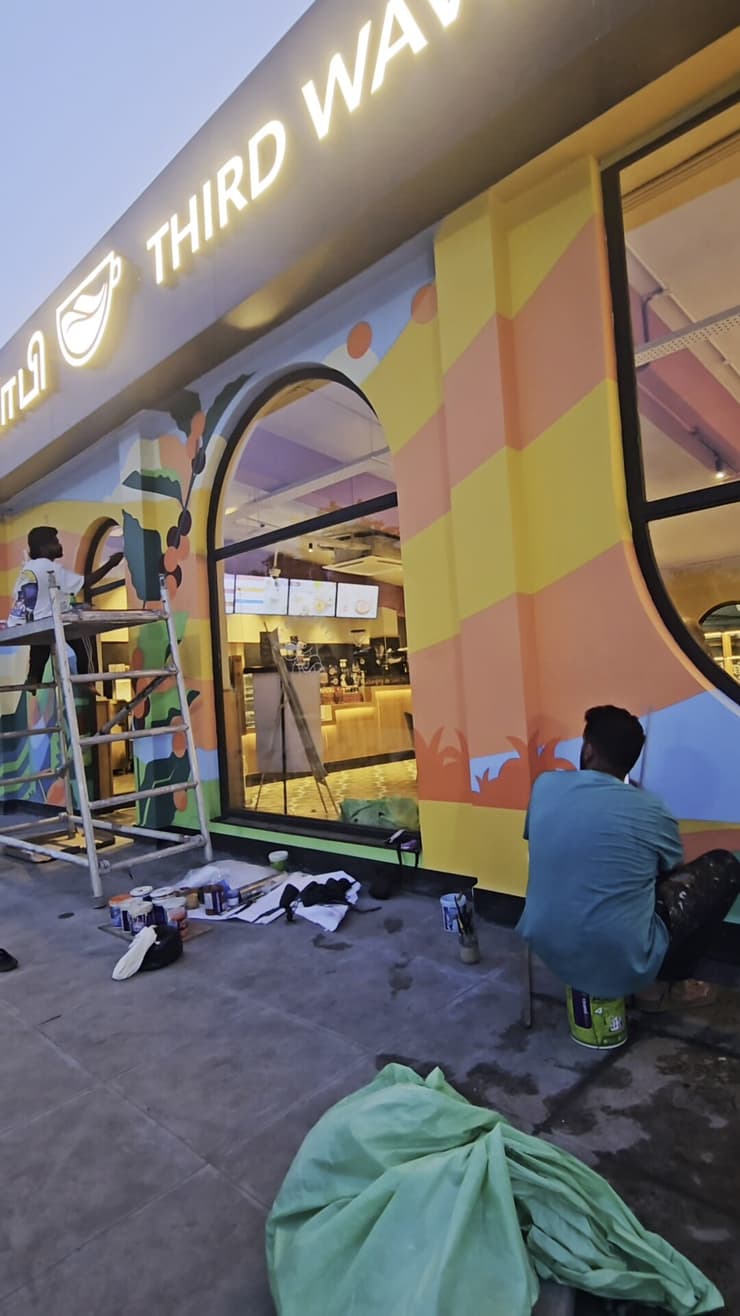 Third Wave Coffee murals, detail 4