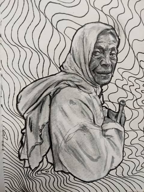 Sketchbook: figures on contour lines, Chennai