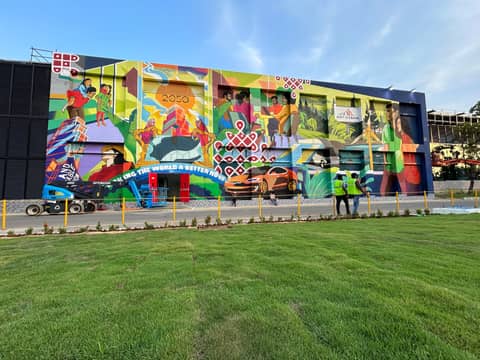 Colourful 2030 facade, Chennai