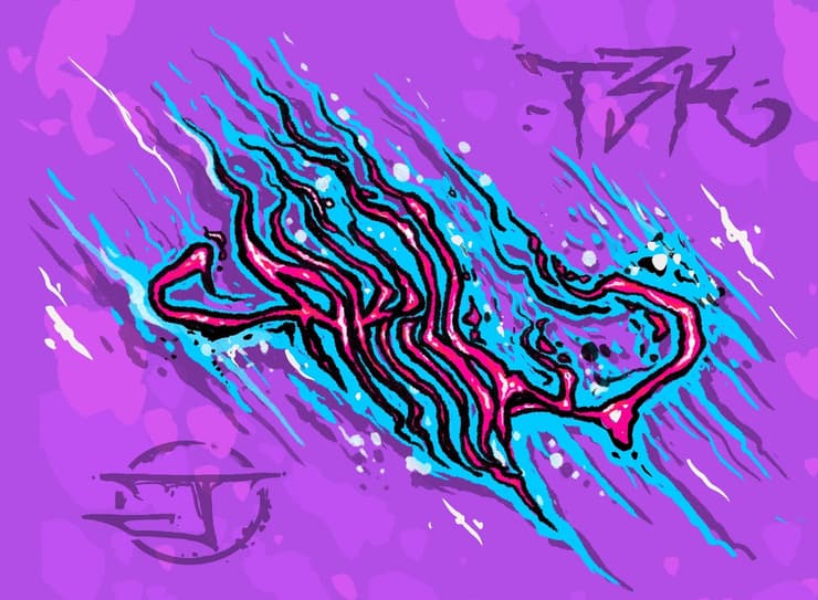 Digital wildstyle letters, purple T3K