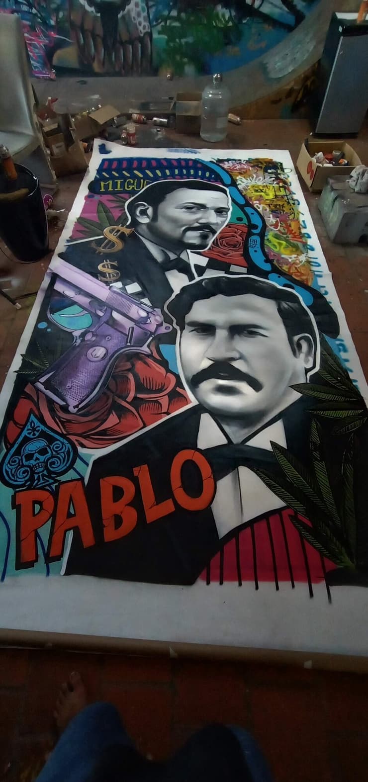 Pablo Escobar painting, Chennai