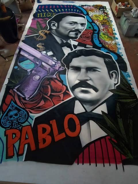Pablo Escobar painting, Chennai